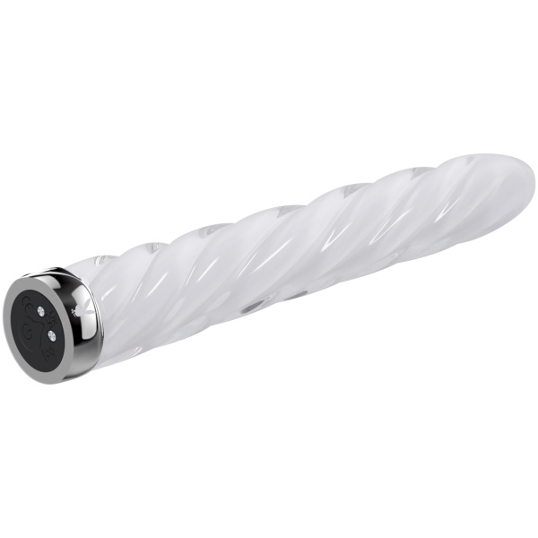 Playboy Pleasure In the Twist Glass Vibrator - White - Image 3