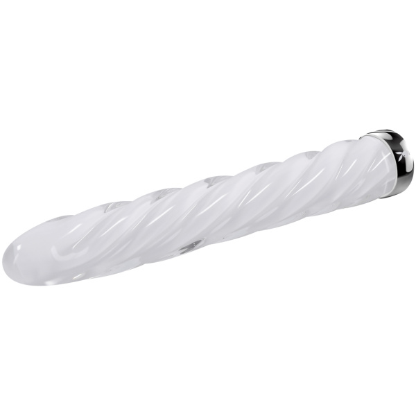 Playboy Pleasure In the Twist Glass Vibrator - White - Image 5