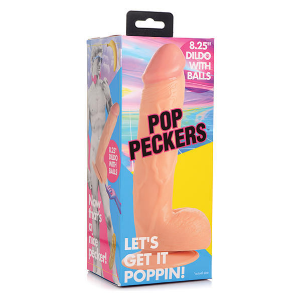 Pop Peckers 8.25" Dildo W/balls